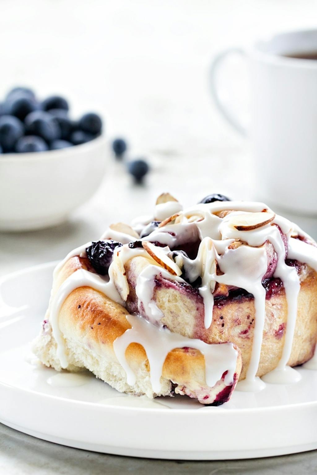 Blåbærsnegl med glasur