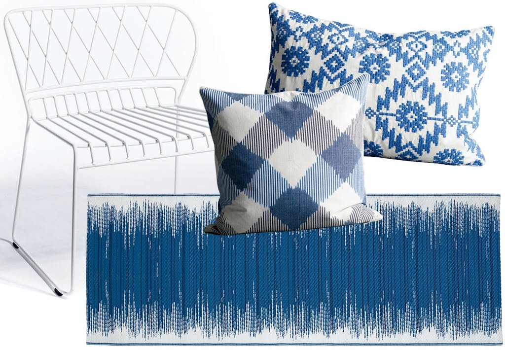 Møbler, tæpper, puder, højtalere til terrassen