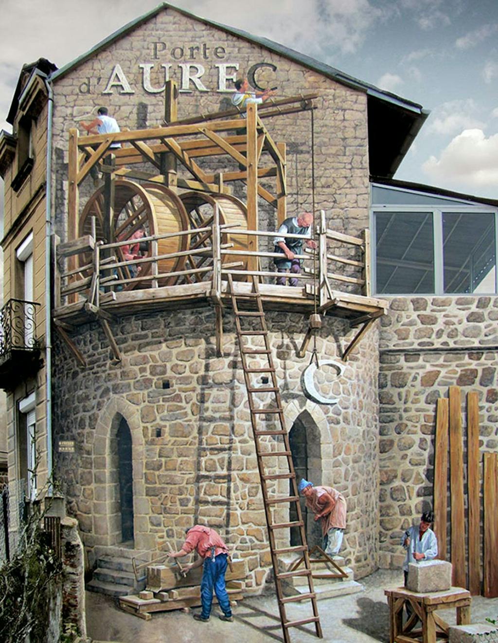 Middelalderlig street art 