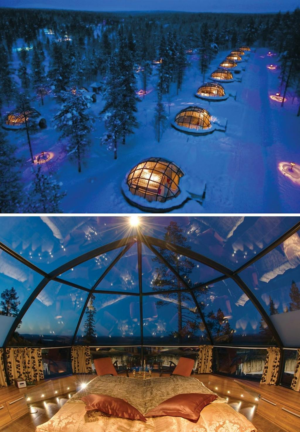 Se nordlyset fra din seng