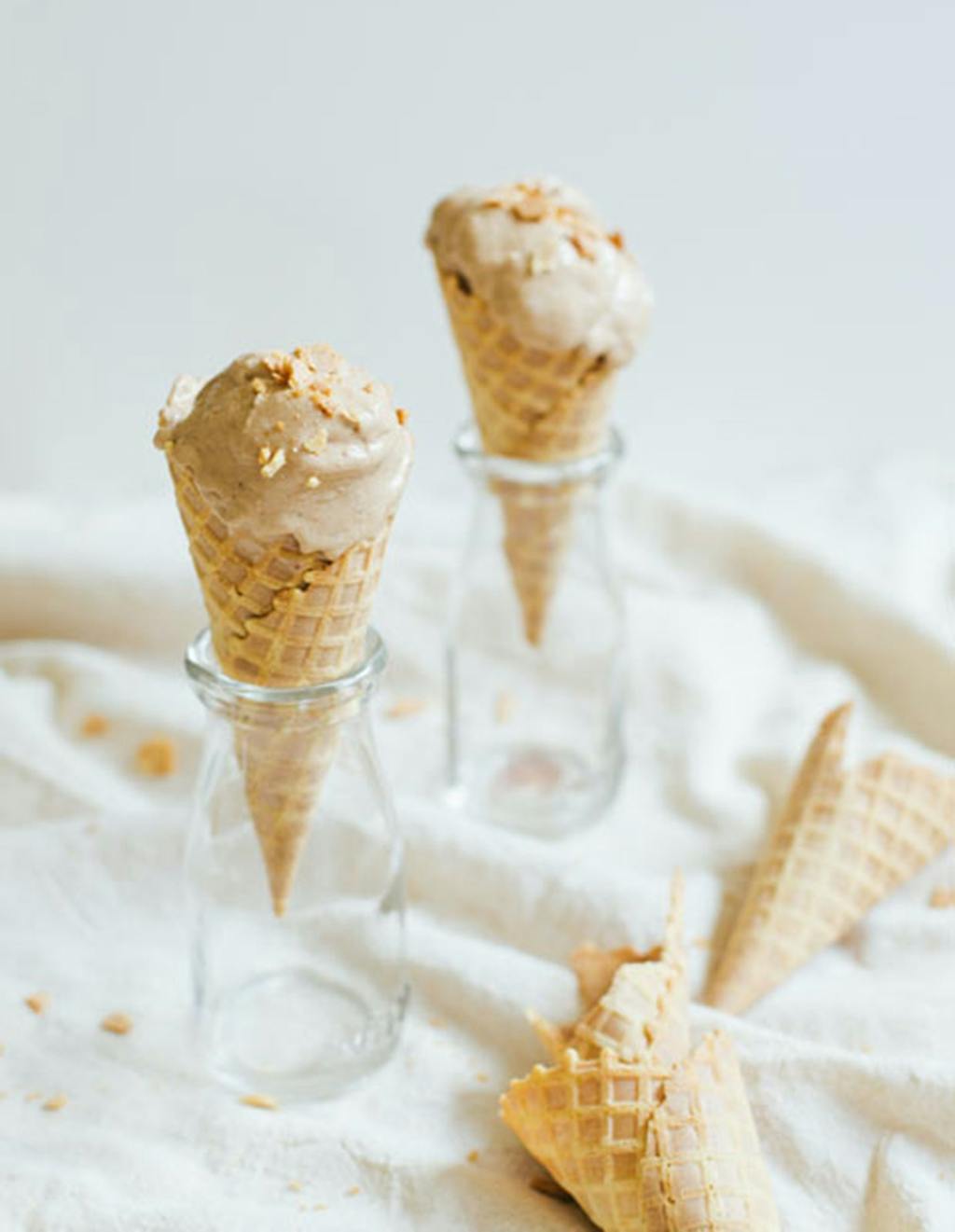 Banan og peaunutsmør is Banan og peaunutsmør is