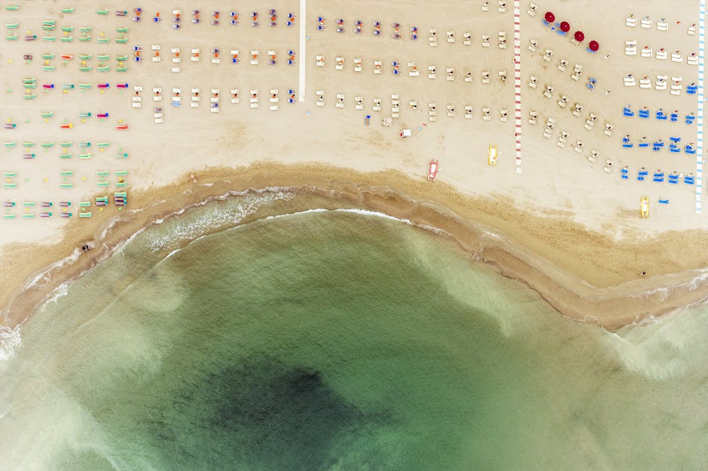 En strand i Rimini, Italien En strand i Rimini, Italien
