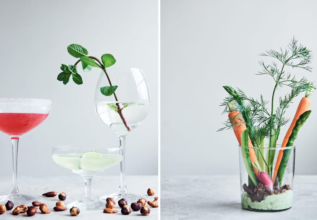 Opskrifter til sommerfesten: Cocktails og små snacks.