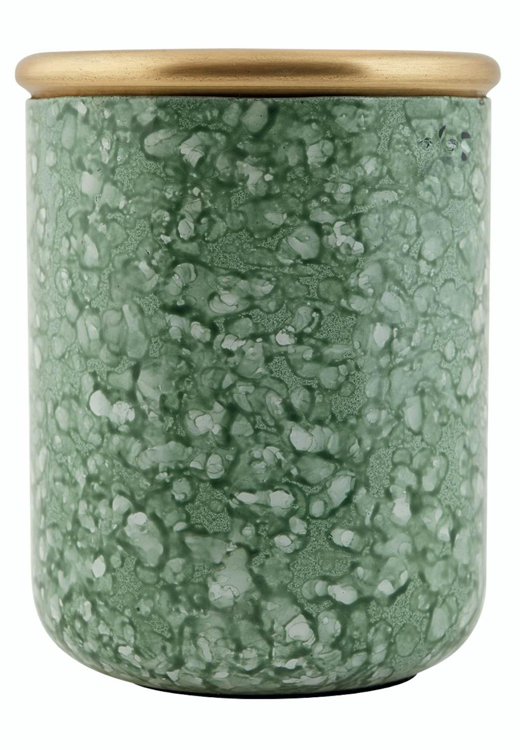 Krukke i jern og messing