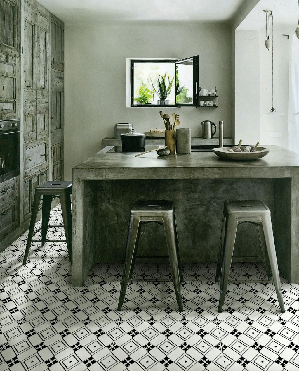 Nostalgi kombineret med rå beton