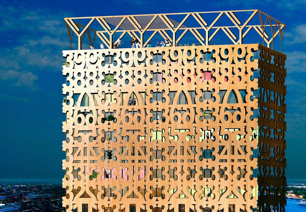 Trätoppen - ny skyskraber i CLT-træ på vej til Stockholm ved Anders Berensson Architects.