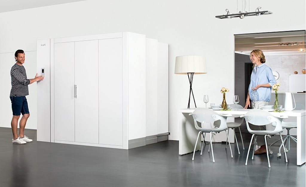 Hjemmesaunaen, der klappes sammen i et skab