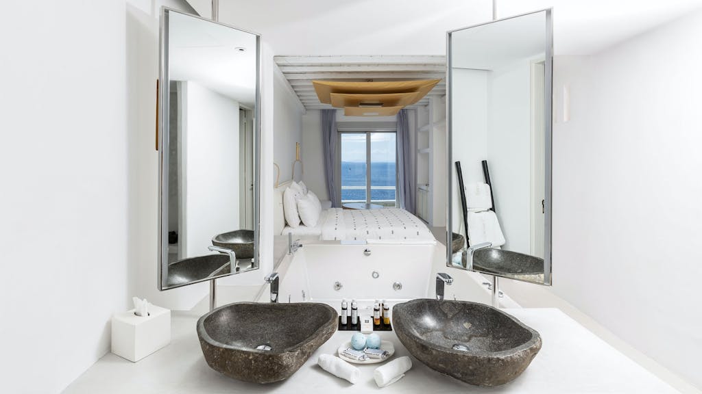 Luksusbad med marmor