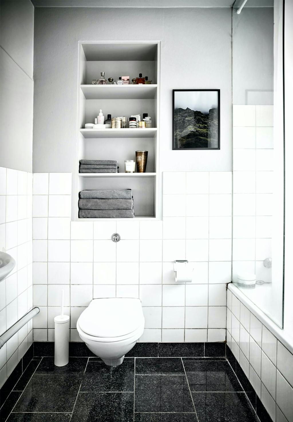 Klassisk og cool badeværelse