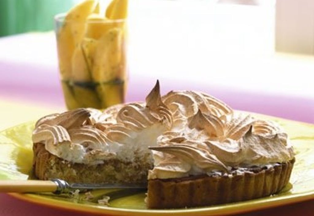 Kokostærte med marengstop