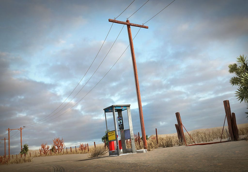 Telefonboksen i Mojave-ørkenen