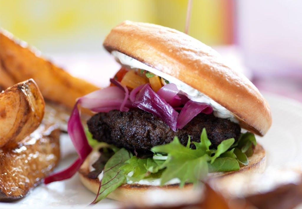 Luksusburger med sprøde fritter