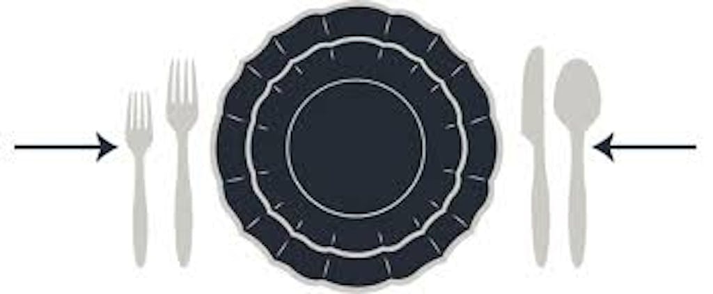 Begynd altid med bestikket yderst