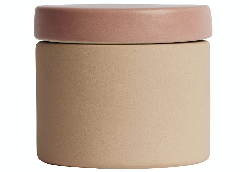 Håndmalet krukke i keramik