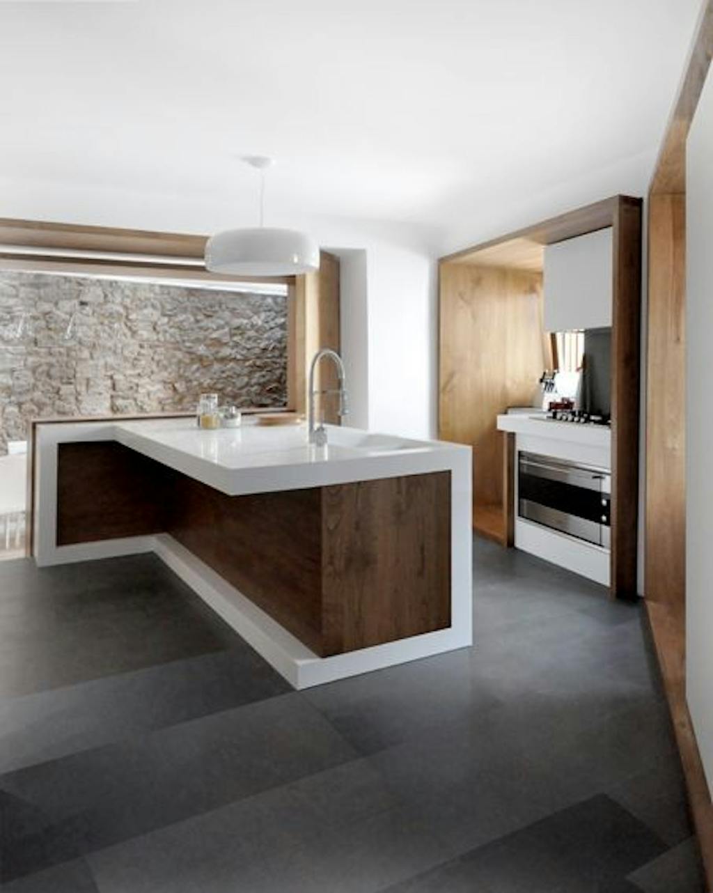 Corian brugt som indramning