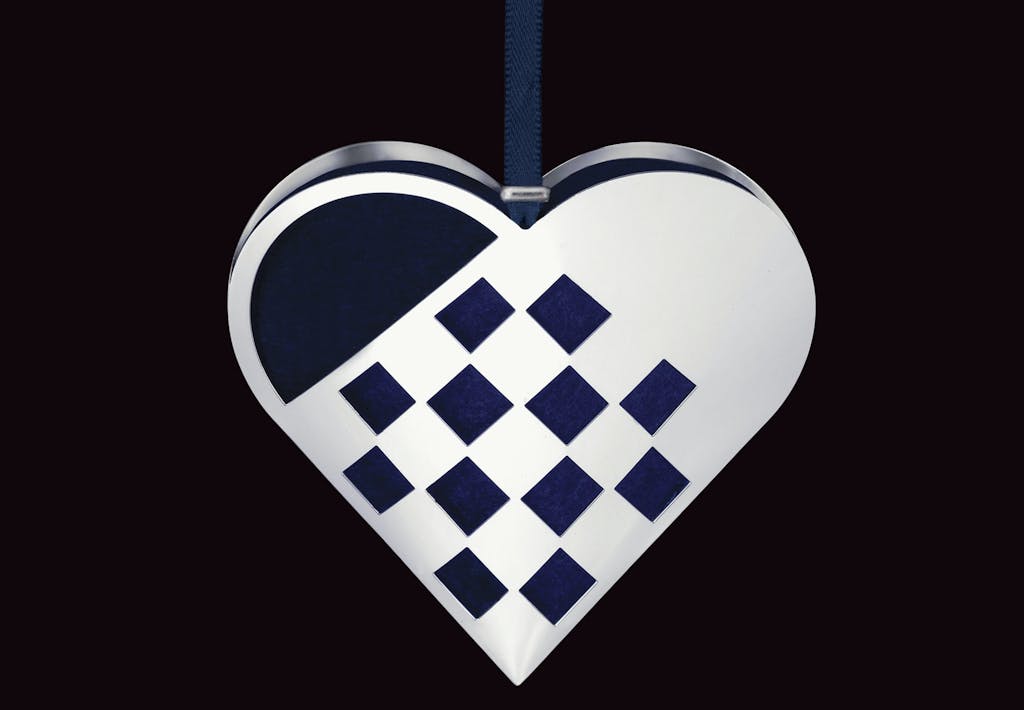 Julehjertet i blå og sølv