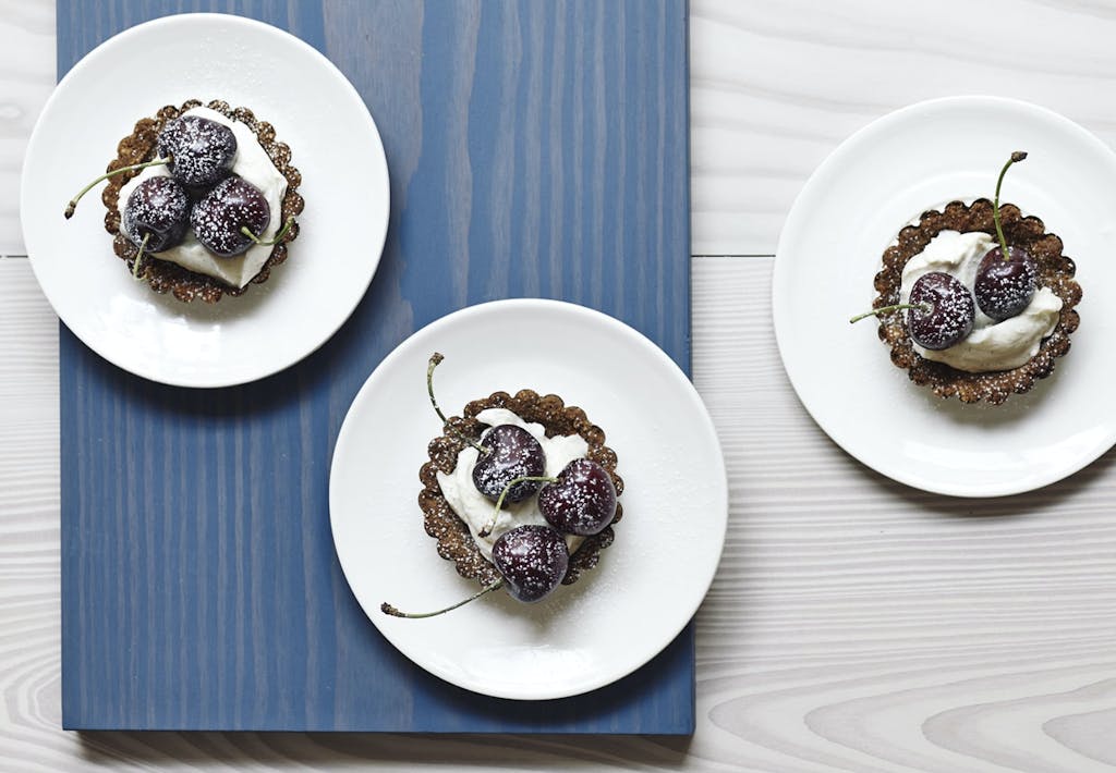 Cheesecake med kirsebær og mascarponecreme