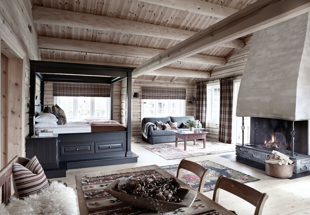 Bjælkehus med moderne komfort