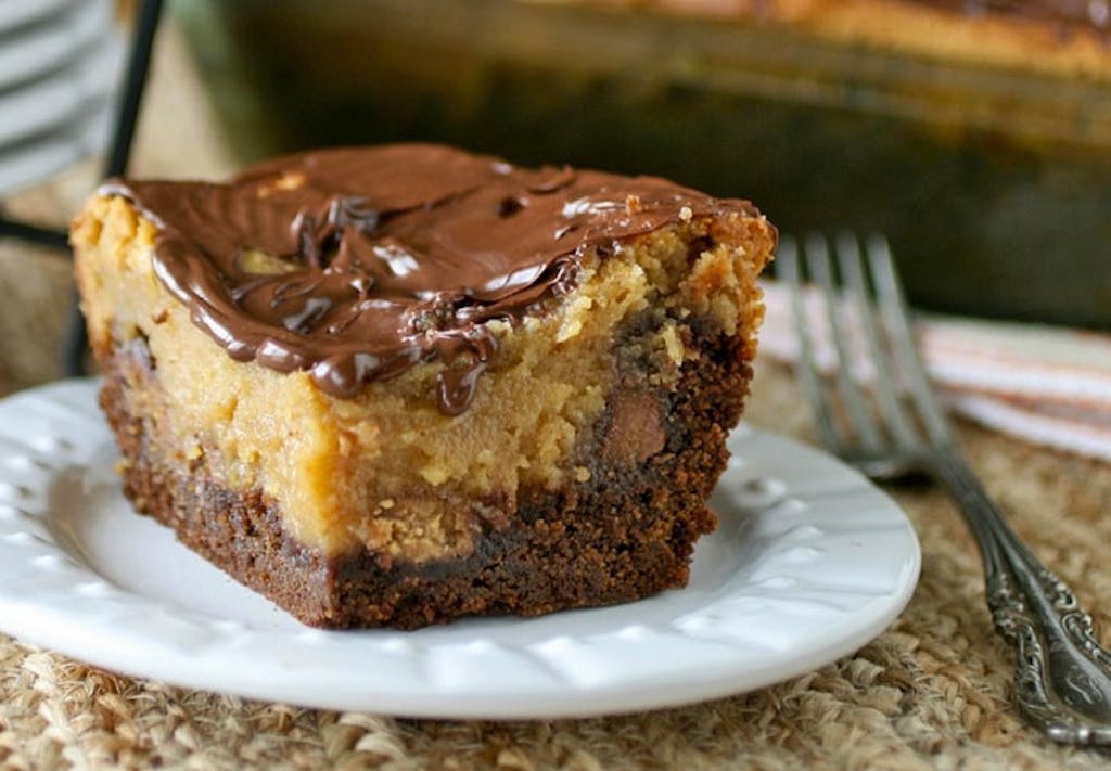 Chokolade-peanutbutter-ooey-gooey-kage