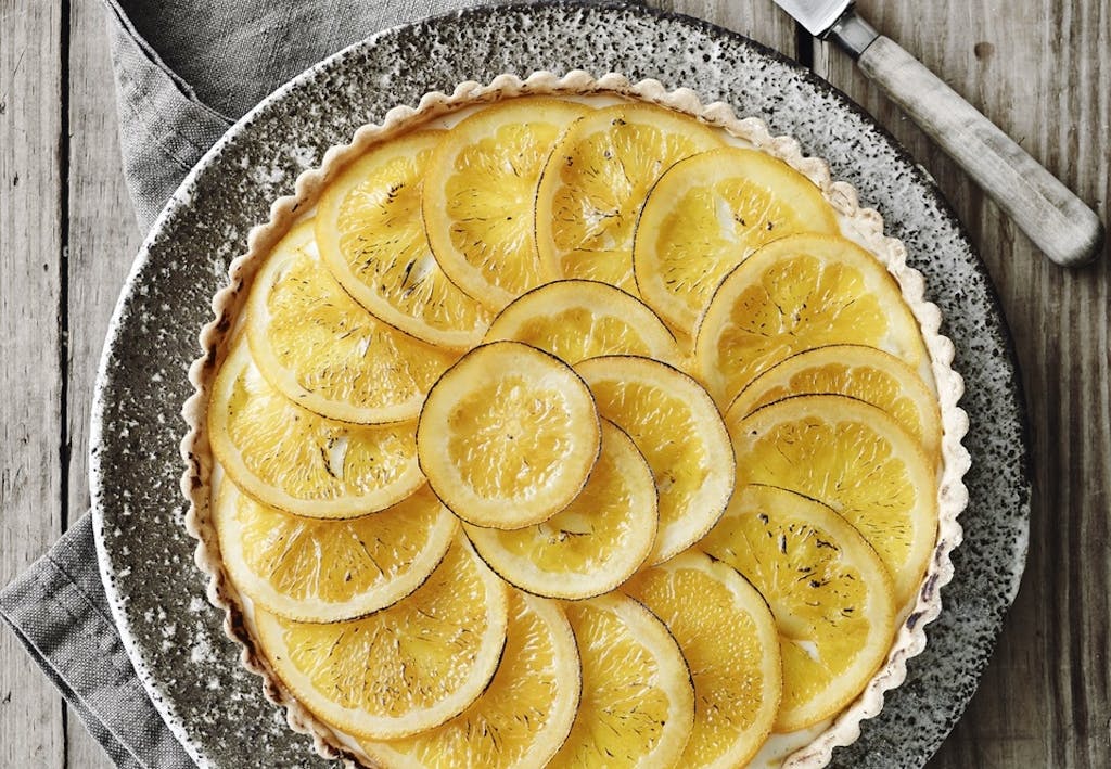 Tærte med syltede appelsiner