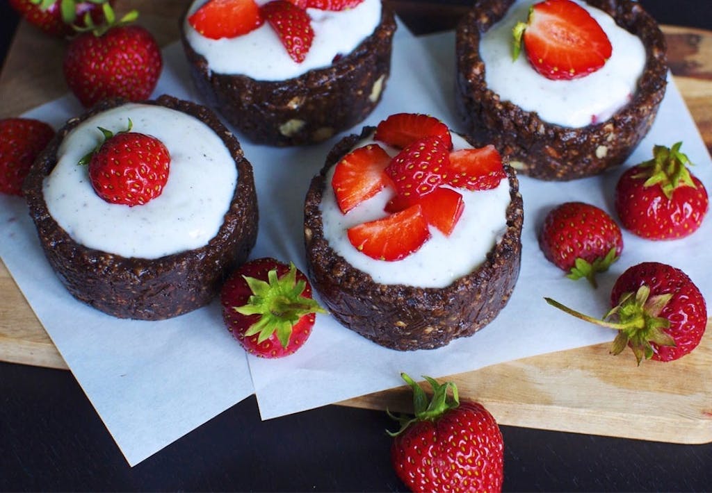 Raw tærte med vaniljecreme