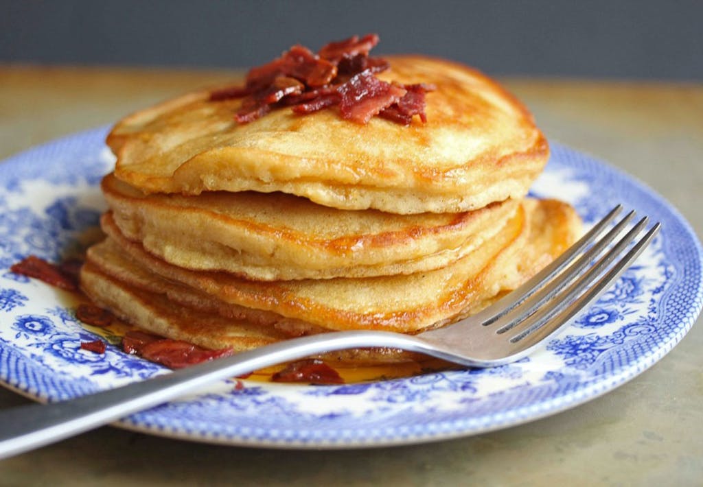 Pandekager med bacon Pandekager med bacon