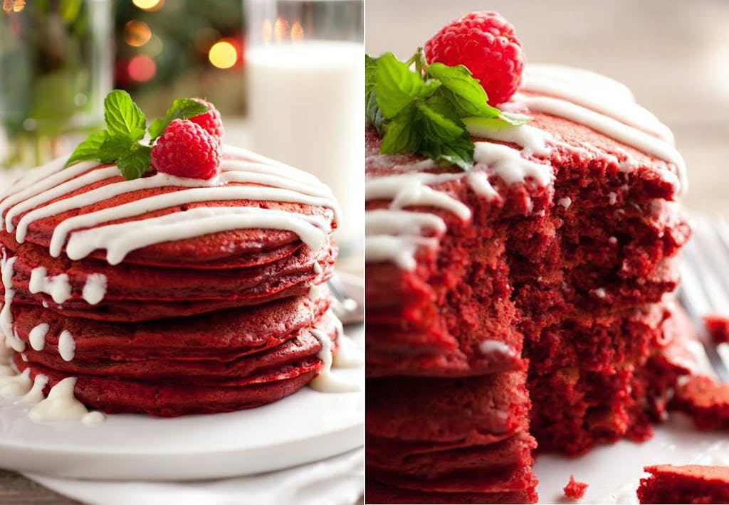 Røde fløjlspandekager Røde fløjlspandekager