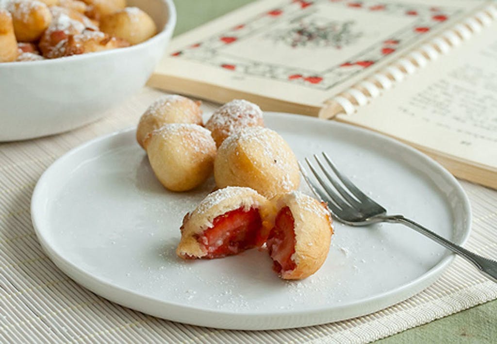 Lækre jordbær-fritter