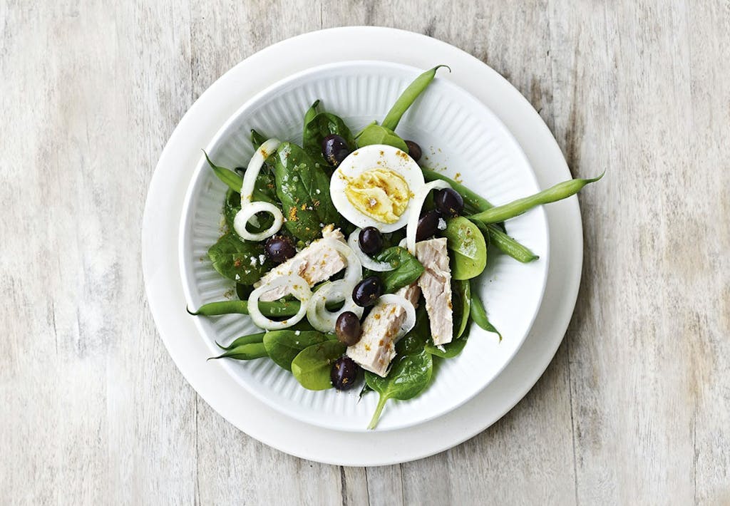 SALAT NICOISE MED SPINAT 