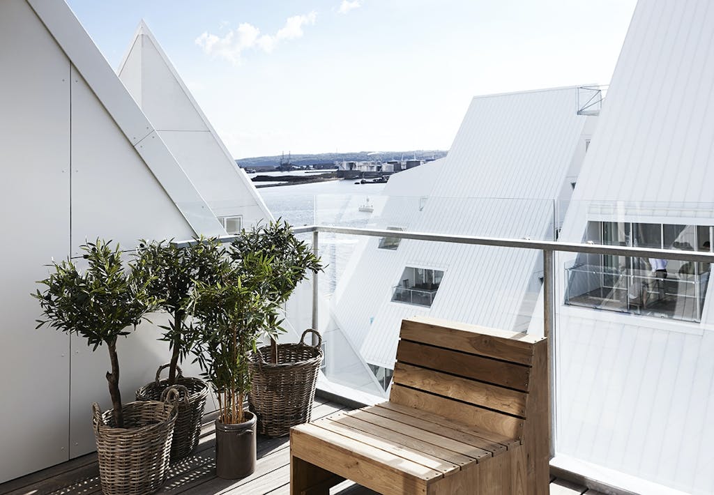 Tagterrasse ved Århus Ø - Isbjerget.