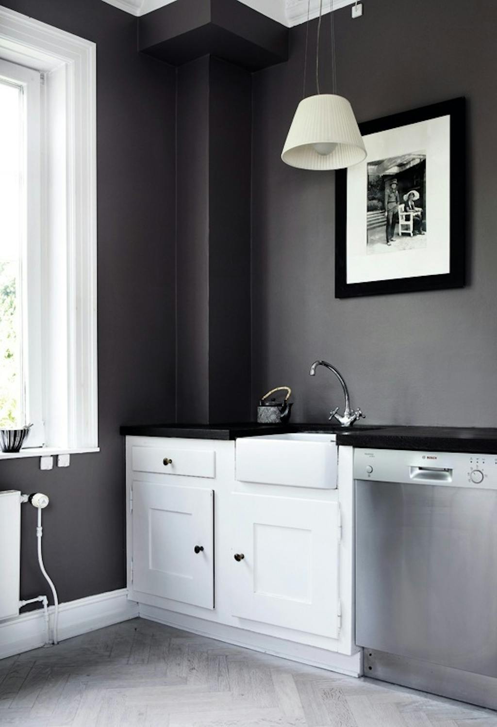 Køkkenet var etableret