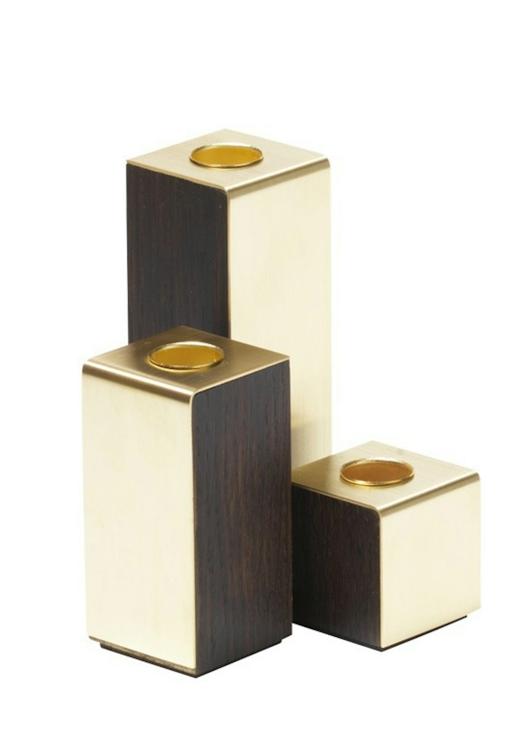 Lysestager, Domino Smoked Candlesticks Lysestager, Domino Smoked Candlesticks