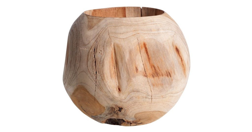 Vase i teaktræ Vase i teaktræ