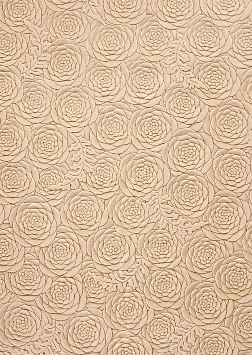 Tæppe, reliefklippede pæoner Tæppe, reliefklippede pæoner