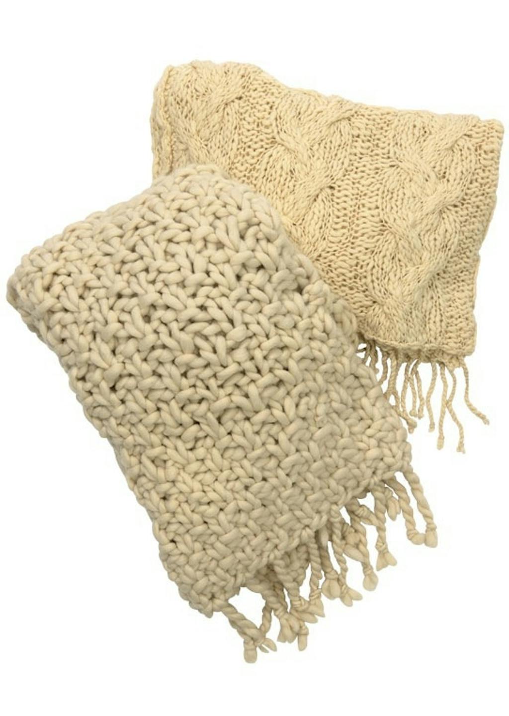 Håndstrikkede plaider Håndstrikkede plaider