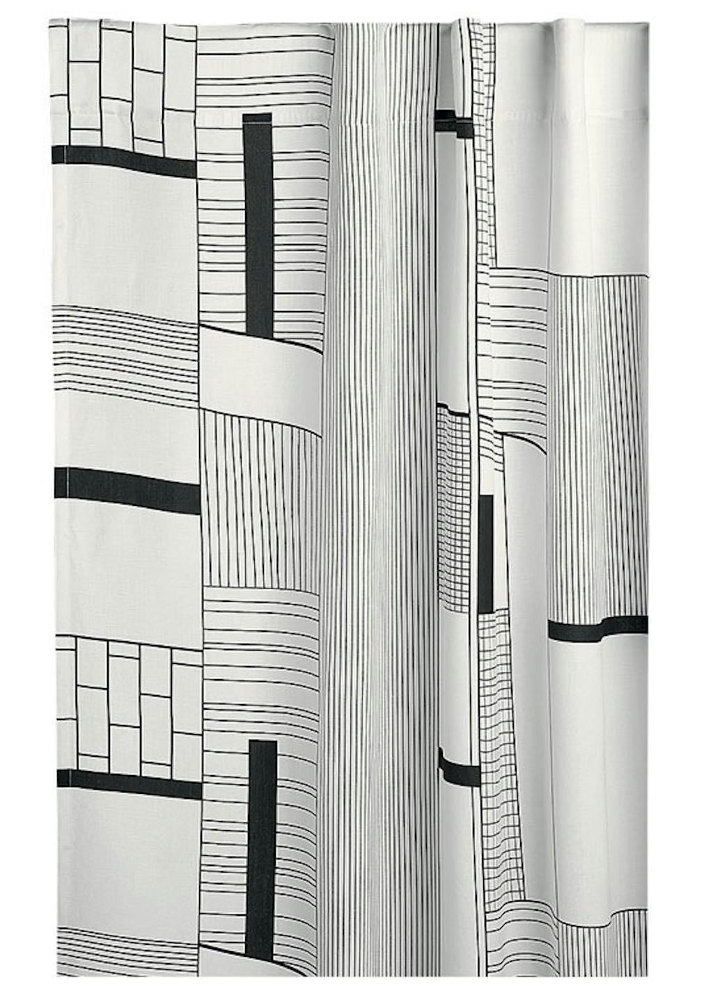 Gardin med grafisk mønster