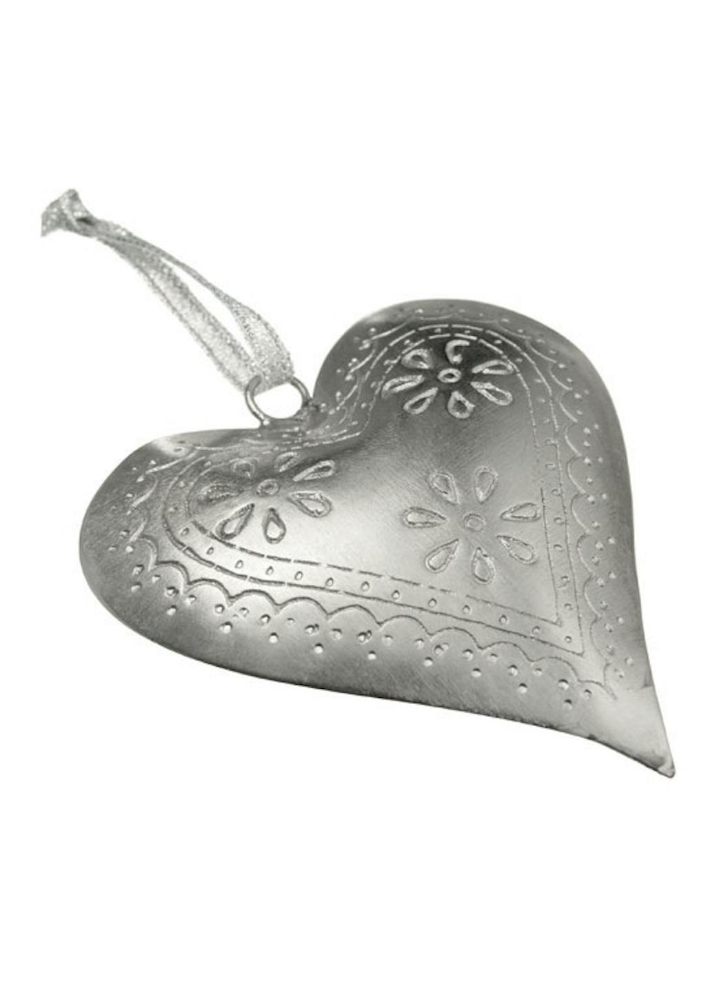 Buttet sølvhjerte Buttet sølvhjerte