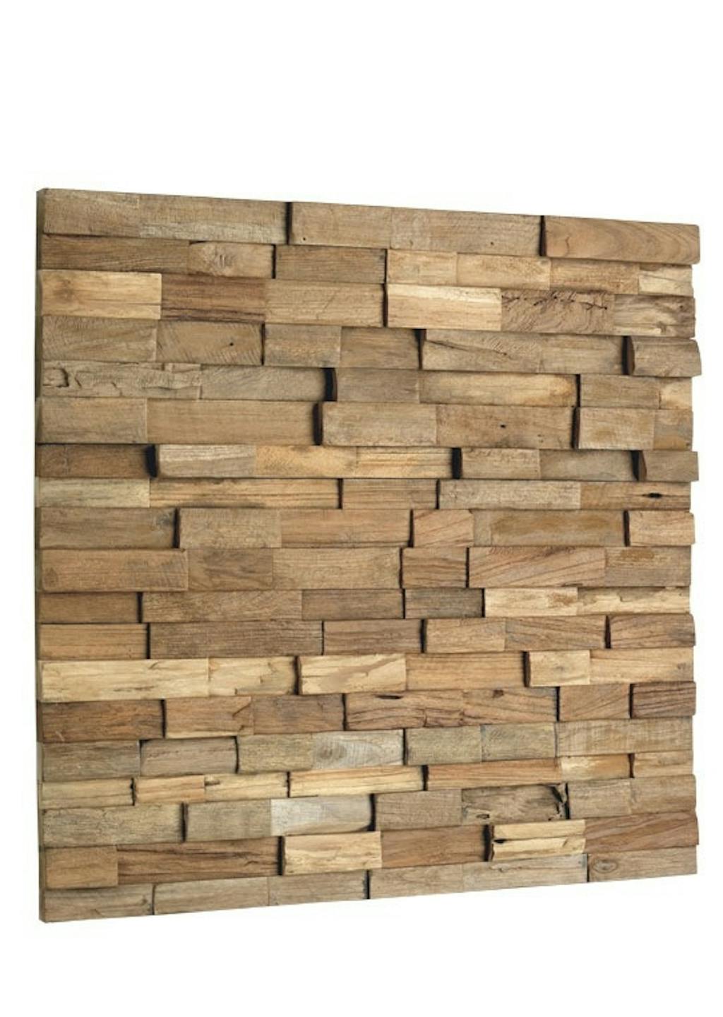 Vægdekoration i naturfarvet træ Vægdekoration i naturfarvet træ
