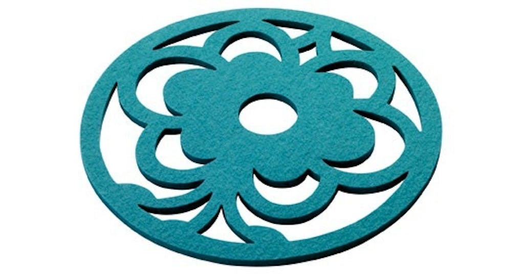 Filtblomst med motiv Filtblomst med motiv