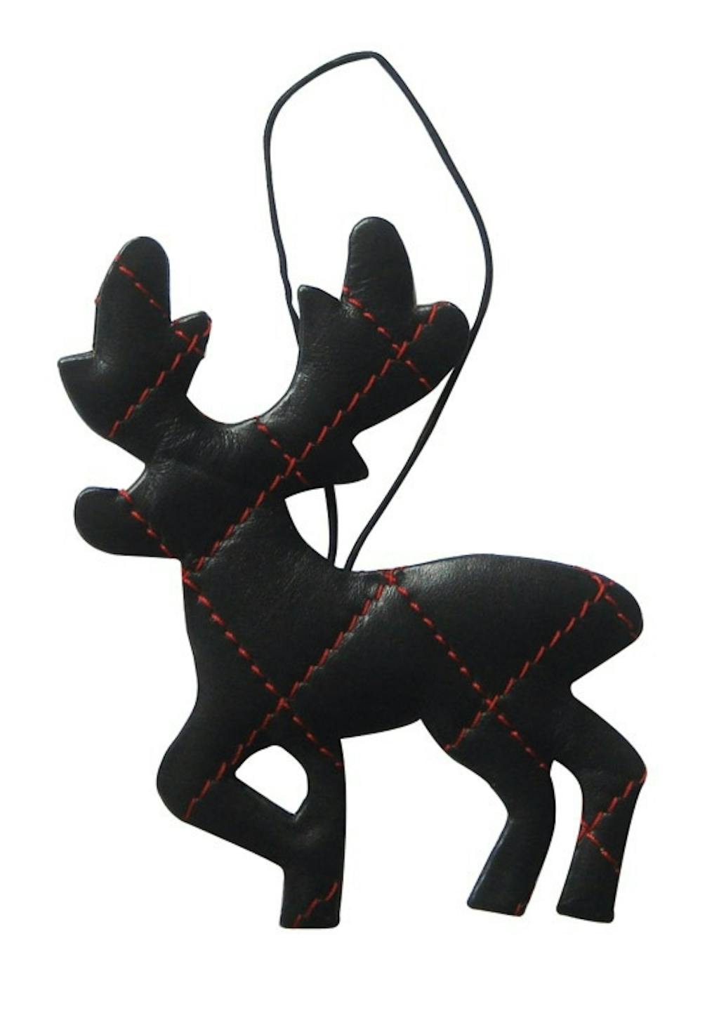 Rensdyr i sort læder