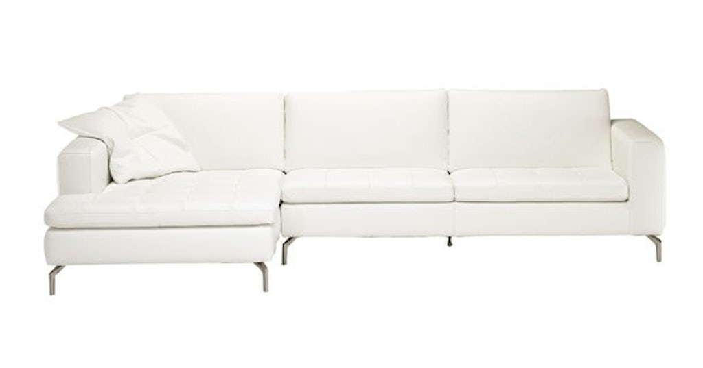 Den hvide sofa i læder Den hvide sofa i læder