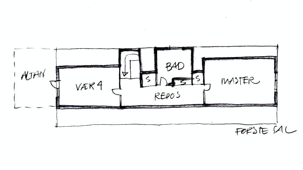 Bondegårdsrenovering første sal