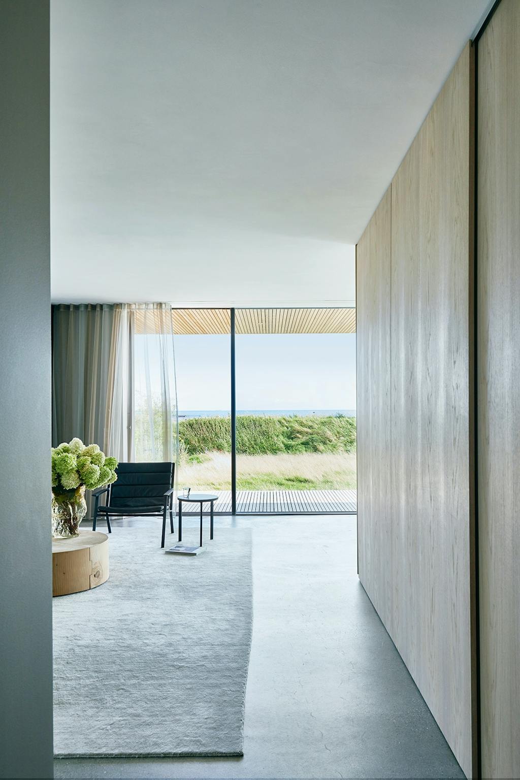 udsigt stue vinduer lyst træ