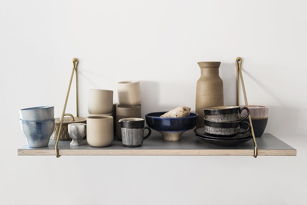 Keramik hylde træ Keramik hylde træ