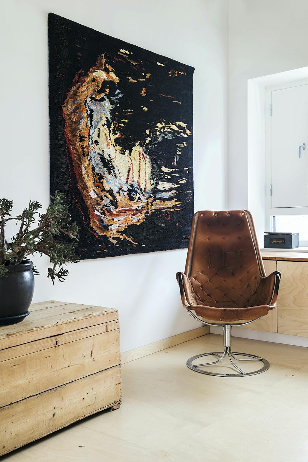 Kunst lænestol maleri