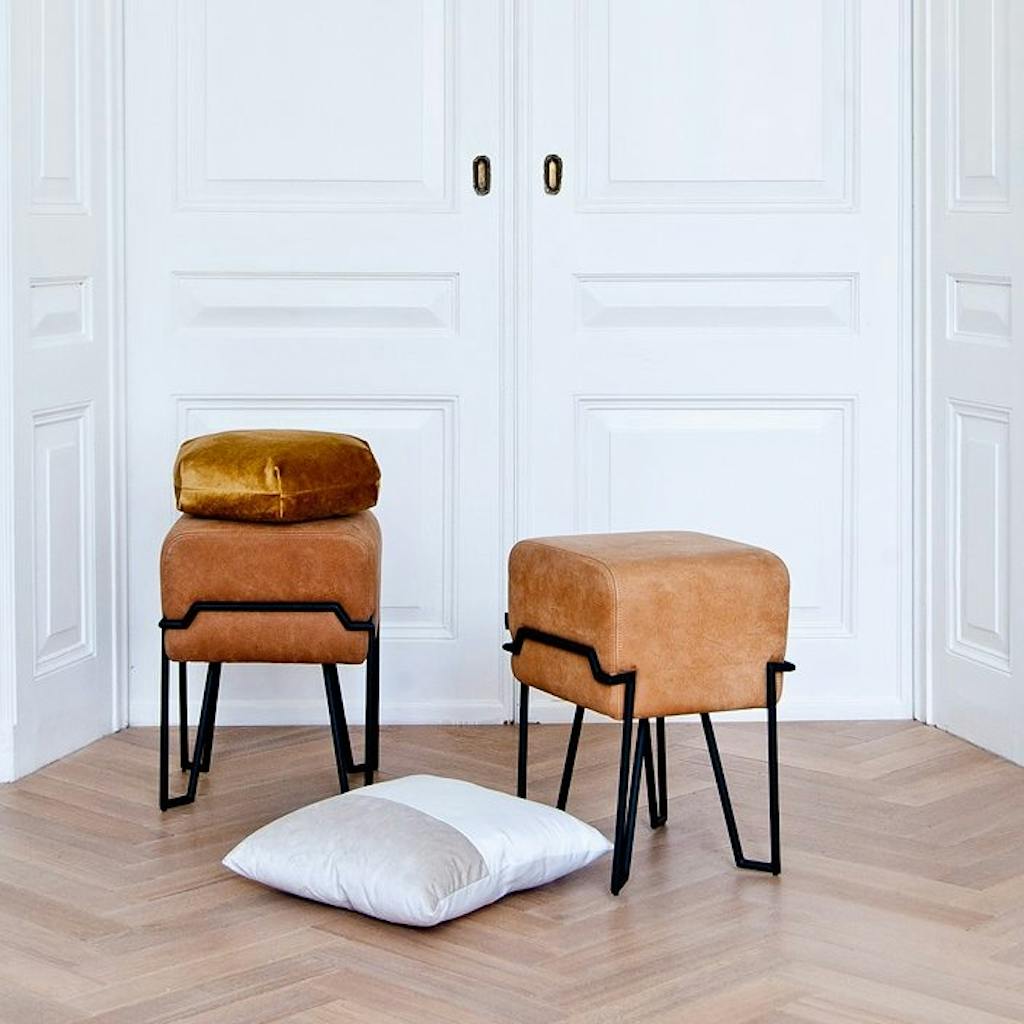 skammel læder puf puik bokk skammel læder puf puik bokk