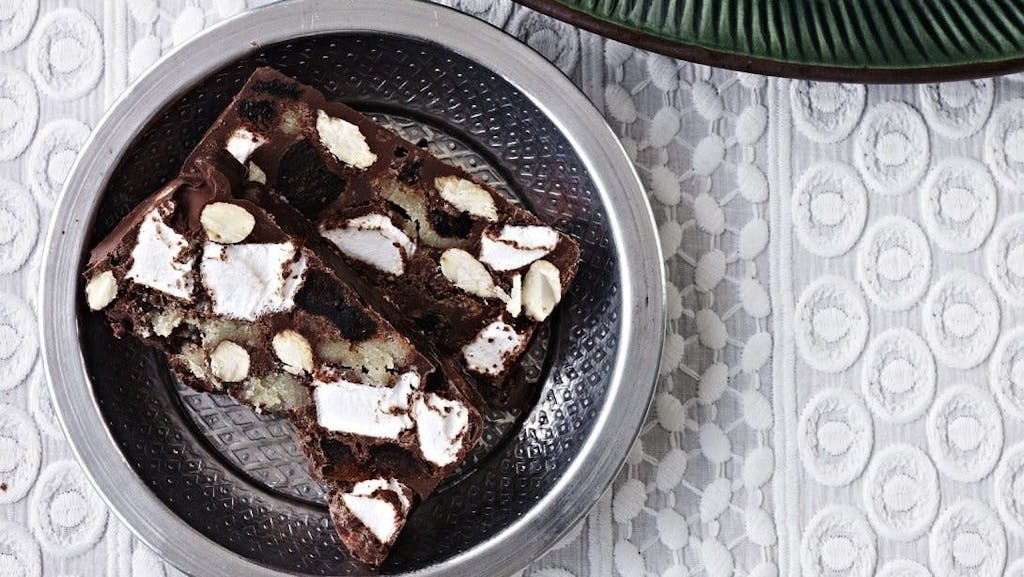 Rocky Road – chokoladebarer med fyld