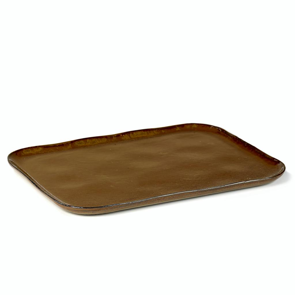 Tallerken keramik brun