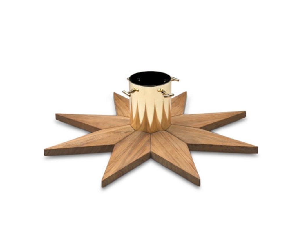 juletræsfod skagerak træ guld