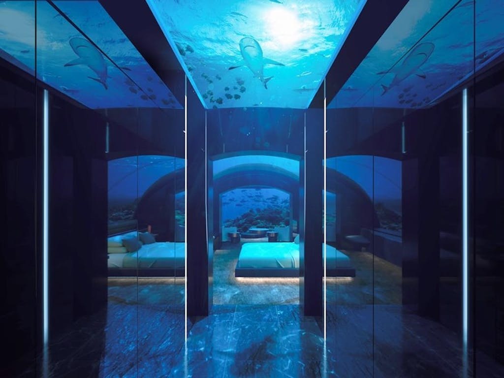 conrad muraka underwater hotel soveværelse
